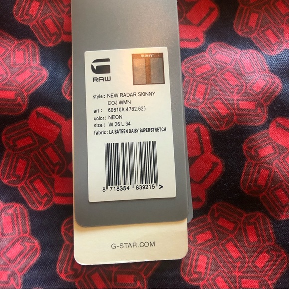 NWT GStar Raw New Radar Skinny pant - Picture 5 of 5